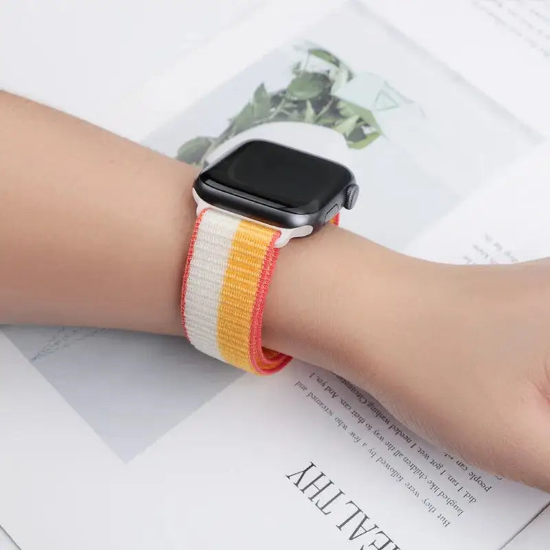 Nylon - Armband mit Klettverschluss - Apple Watch Armband