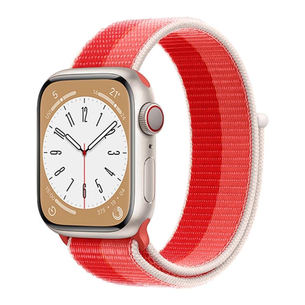Nylon - Armband mit Klettverschluss - Apricot Peach / 38 - 40 - 41 mm Apple Watch Armband