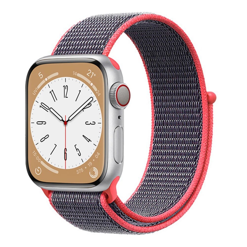 Nylon - Armband mit Klettverschluss - Electric Pink / 38 - 40 - 41 mm Apple Watch Armband