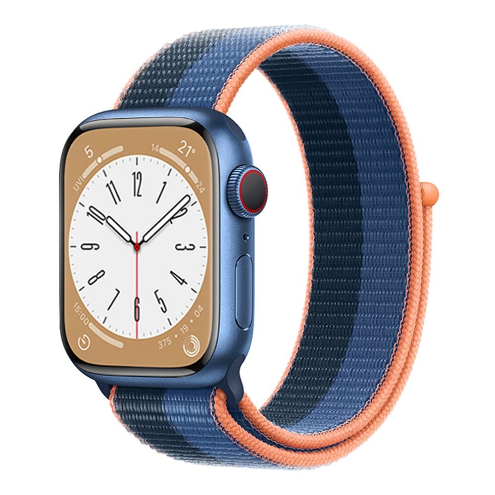 Nylon - Armband mit Klettverschluss - Feather blue / 38 - 40 - 41 mm Apple Watch Armband