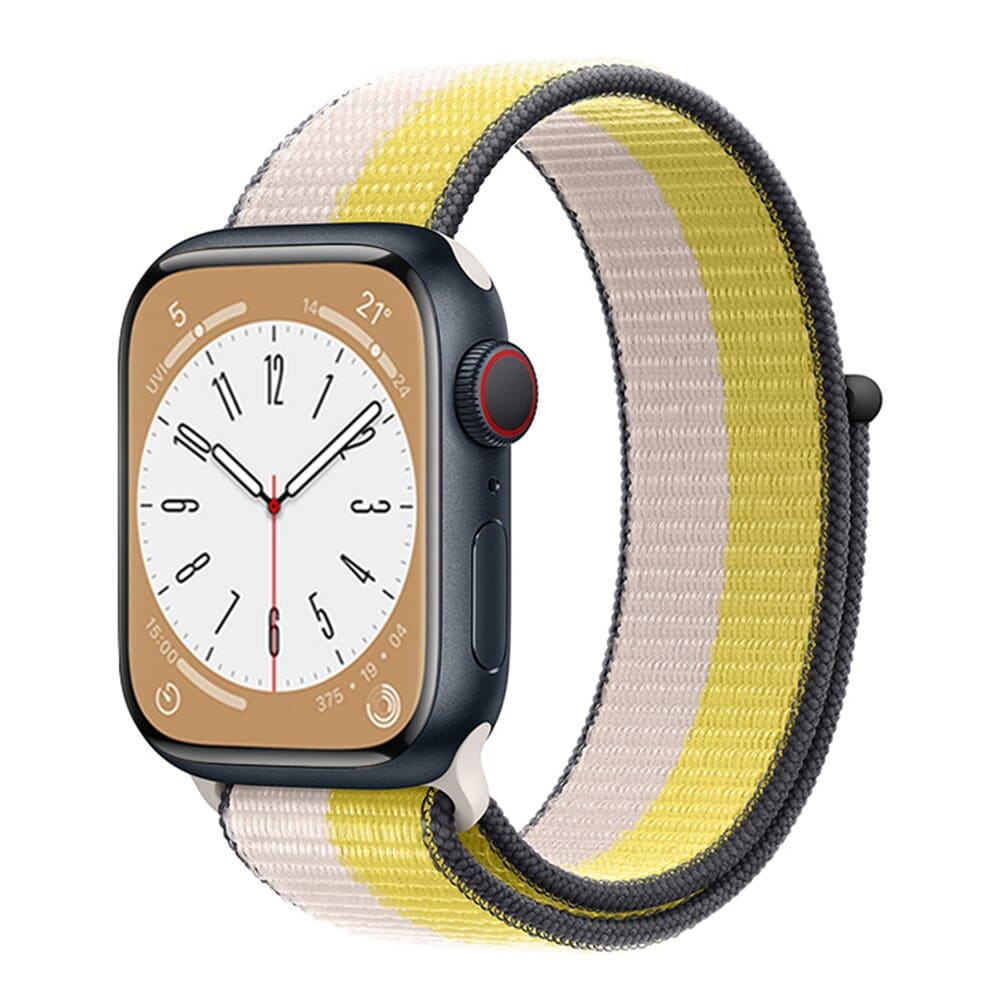Nylon - Armband mit Klettverschluss - Oatmeal Cream / 38 - 40 - 41 mm Apple Watch Armband
