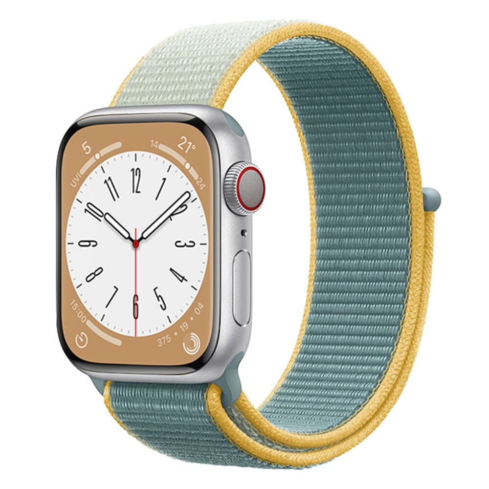 Nylon - Armband mit Klettverschluss - Seaside Green / 38 - 40 - 41 mm Apple Watch Armband