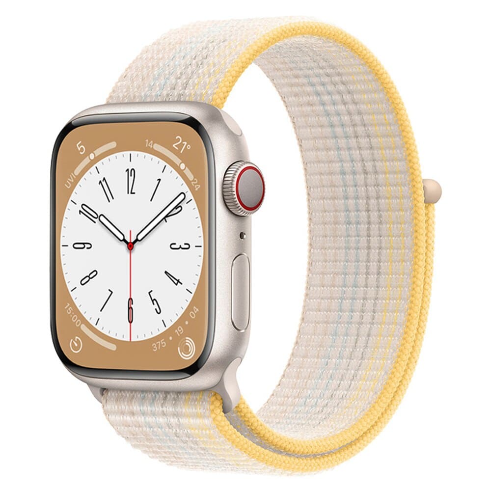 Nylon - Armband mit Klettverschluss - Starlight / 38 - 40 - 41 mm Apple Watch Armband