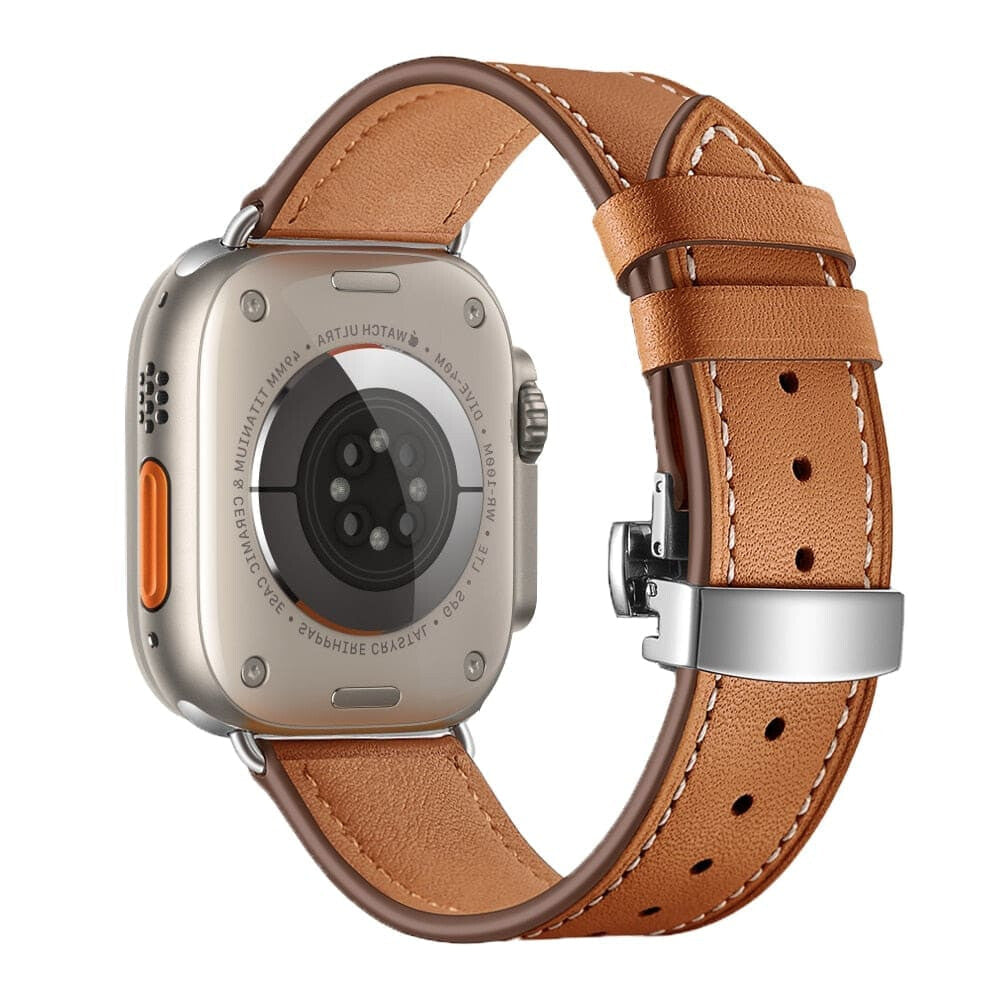 Kunstleder Armband mit Schnellverschluss - Apple Watch Armband