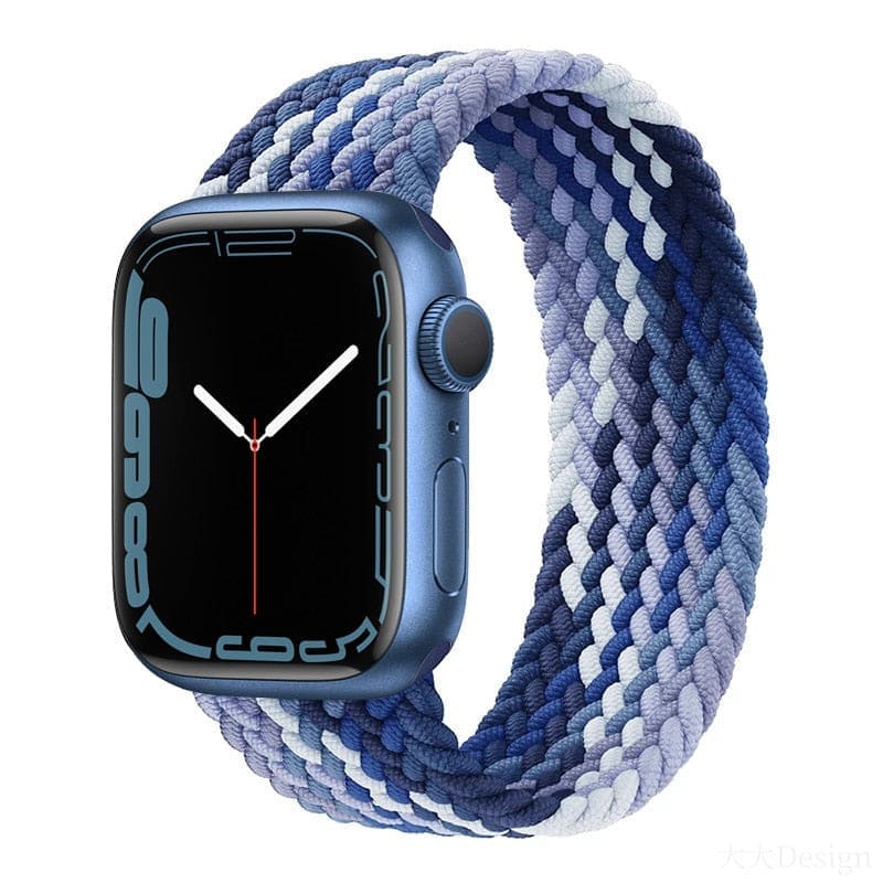 Solo Loop • elastisches Armband mit Farbverlauf - Blau / 38-40-41 mm / S - Apple Watch Armband