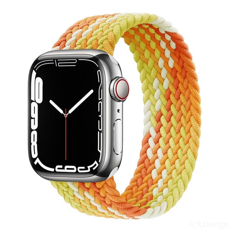 Solo Loop • elastisches Armband mit Farbverlauf - Orange / 38-40-41 mm / S - Apple Watch Armband