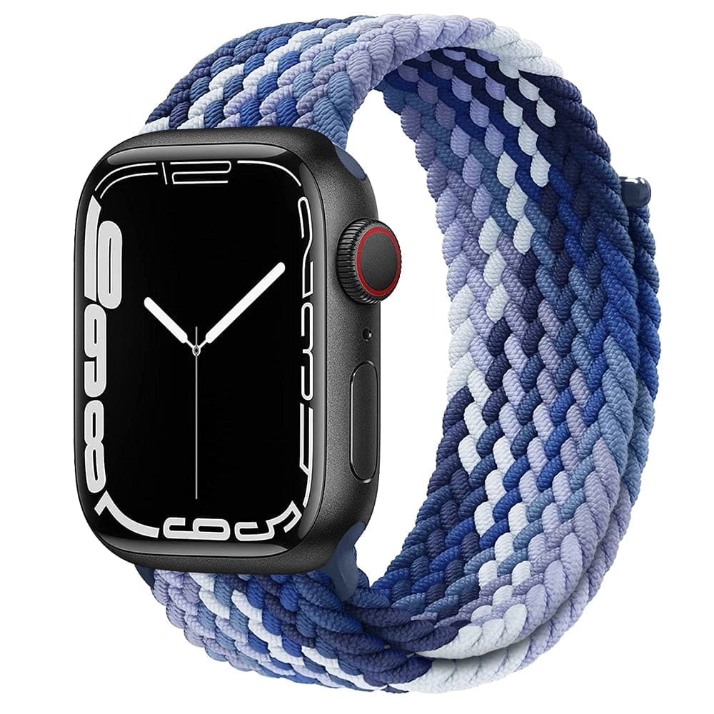 Solo Loop • elastisches Armband mit Klettverschluss - Verlauf Blau / 38 - 40 - 41 mm [S] - Apple