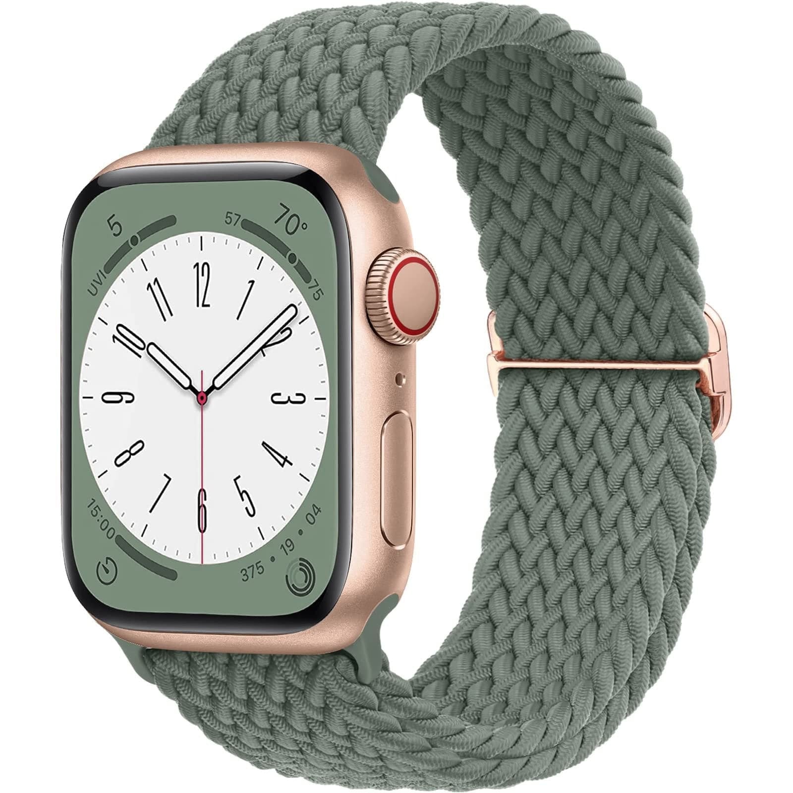 Solo Loop • elastisches Armband (mit Schlaufe) - Olive / 38-40-41 mm - Apple Watch Armband