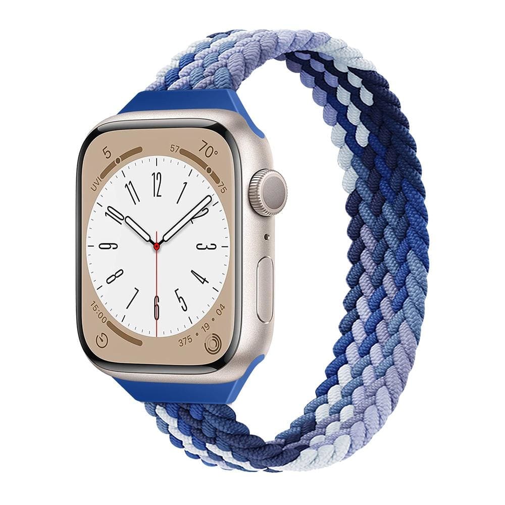 Solo Loop • elastisches Armband (schmal) - Verlauf Blau / 38-40-41 mm [S] - Apple Watch Armband
